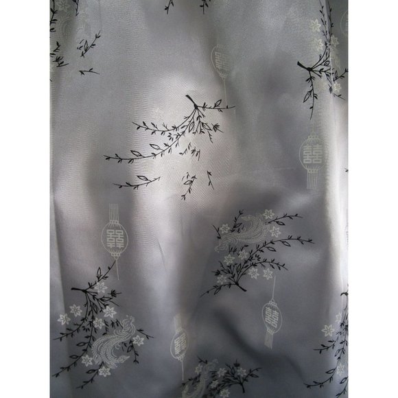 Asian Inspired Embroidered Dragon Reversible Black Gray Robe Men's L Thailand - Picture 16 of 16